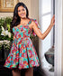 Bow Tie Attached Sleeve Bustier Dress
